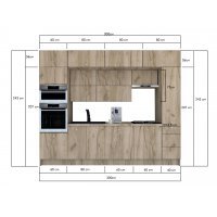 Bucatarie ZONE B 300 FRONT PAL K002 / decor K002